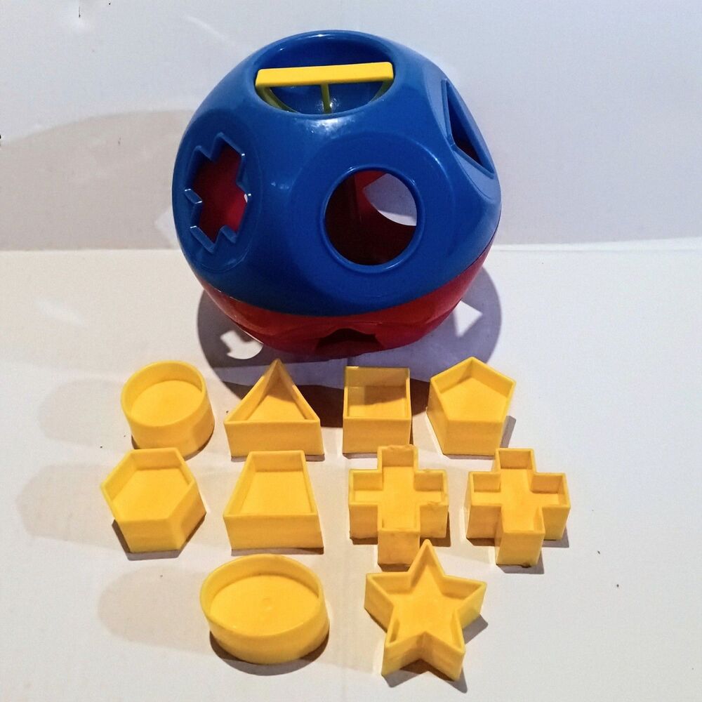 Vintage Tupperware Toys Shape-O Ball Shape Sorter Toy-9 Shapes-Fine Motor Skill